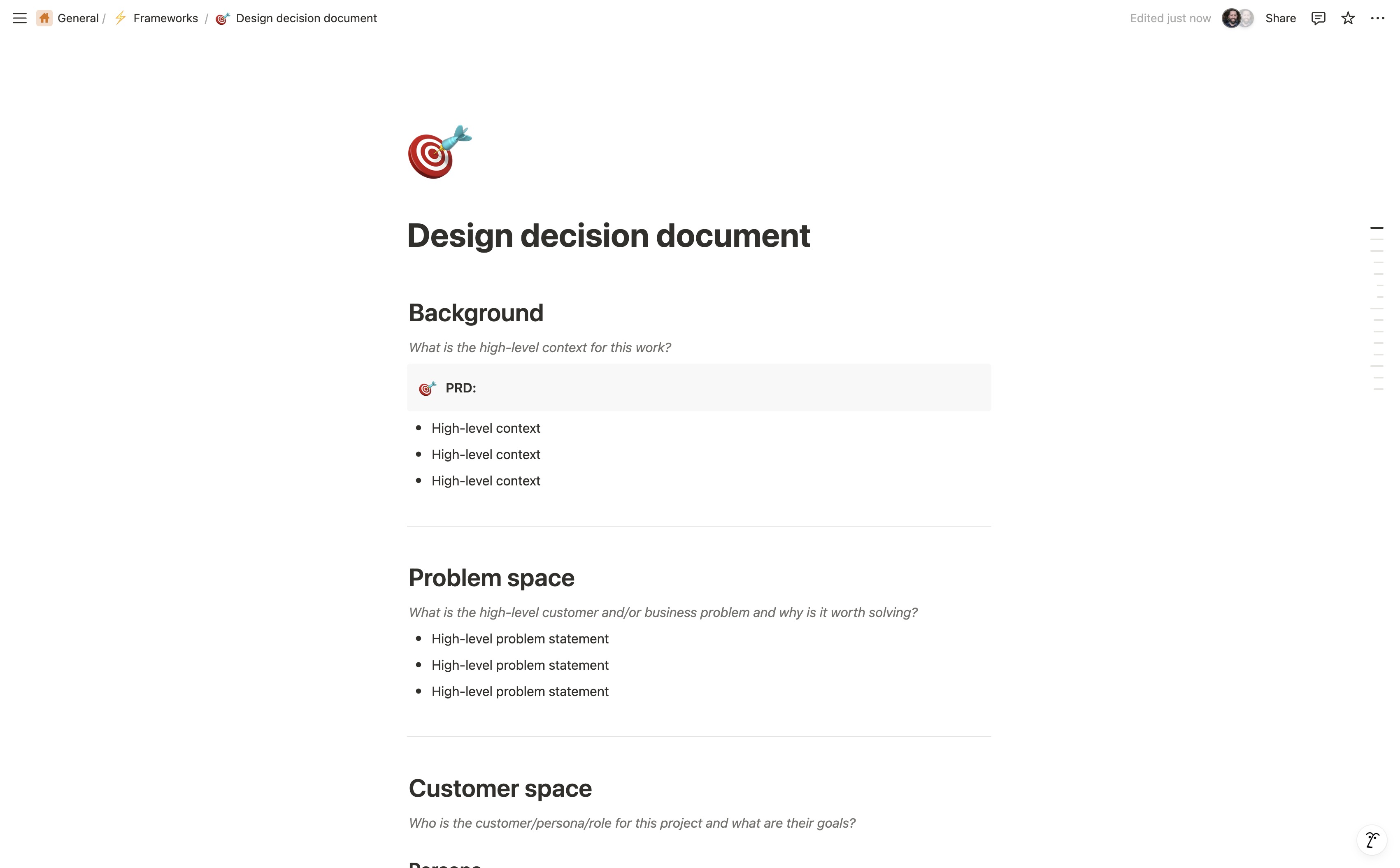 Design decision document