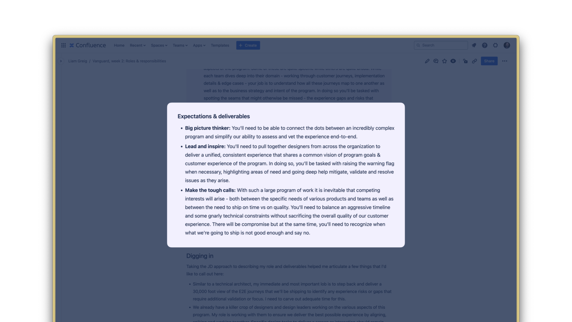 Spotlight on expectations and deliverables
