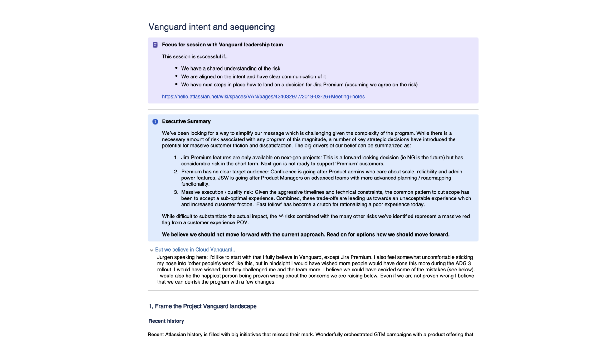 Packaging experience risks for a clean escalation